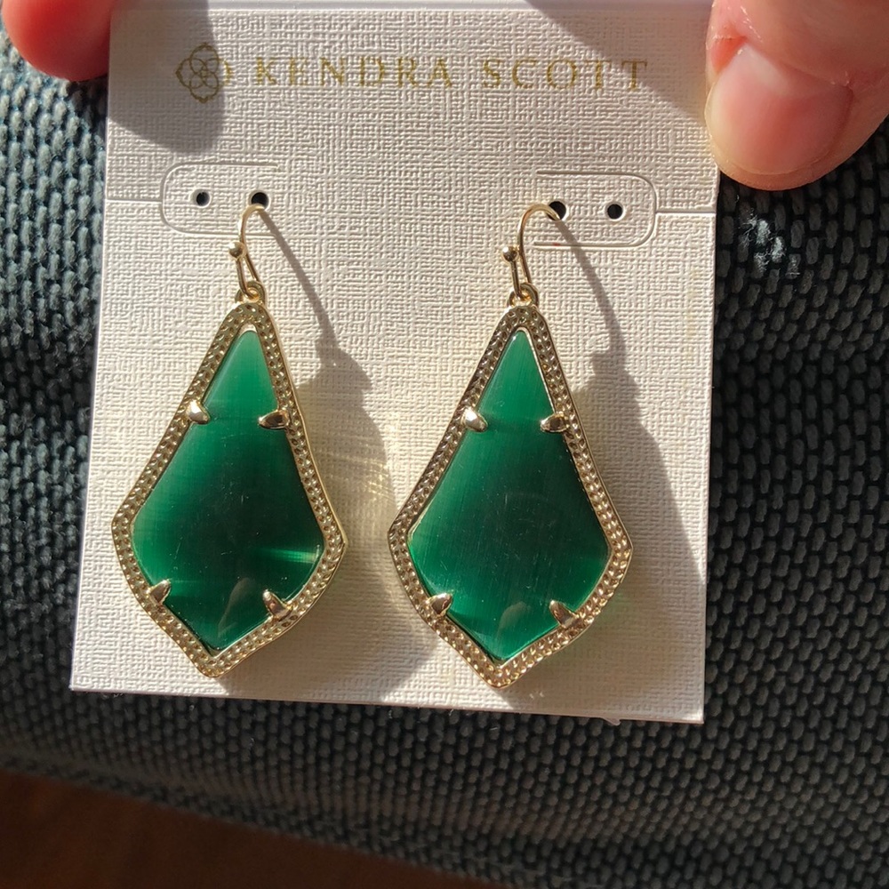 Kendra Scott Alex, Bottle Green Cat’s Eye, NWT